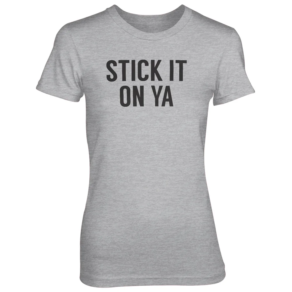 Stick It On Ya Grey T-Shirt - S - Grijs Afbeelding 1
