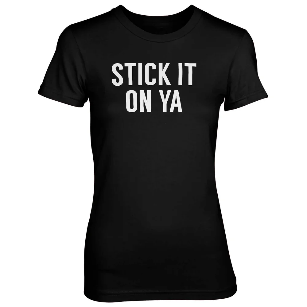 Stick It On Ya Black T-Shirt - S - Zwart Afbeelding 1