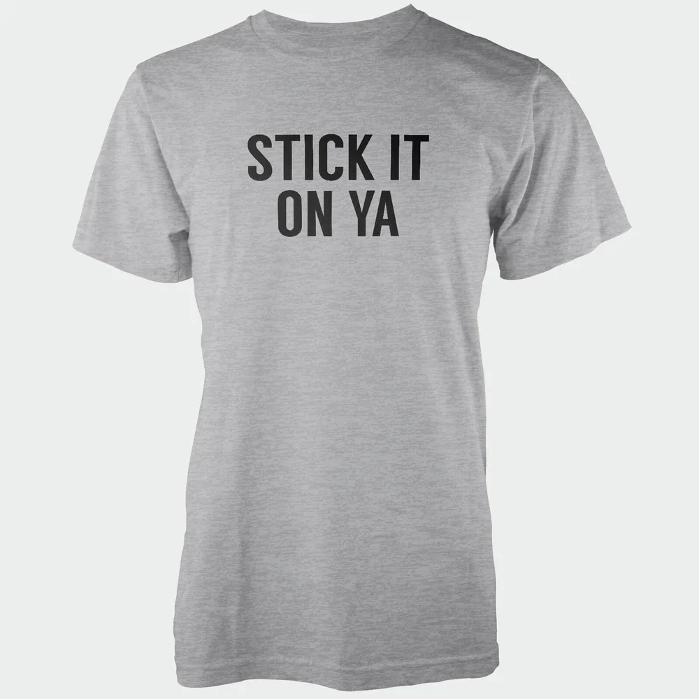 Stick It On Ya Men's Grey T-Shirt - S - Grijs Afbeelding 1