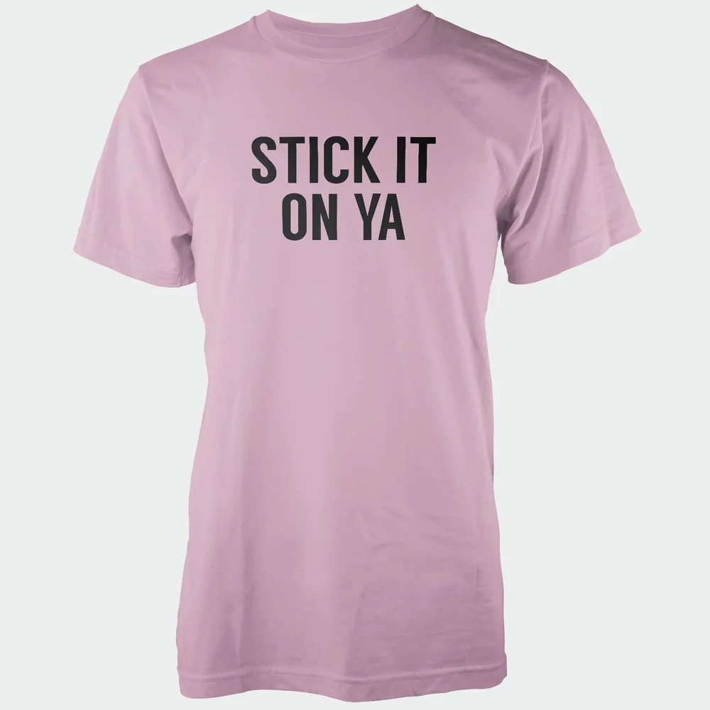 Stick It On Ya Men's Pink T-Shirt - S - Roze Afbeelding 1