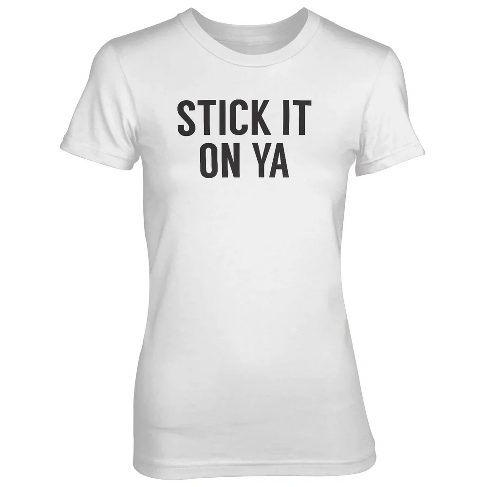 Stick It On Ya White T-Shirt - S - Wit Afbeelding 1