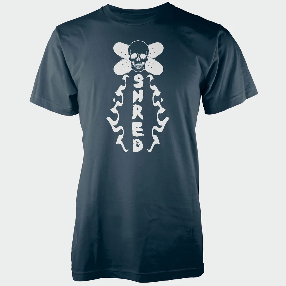 Skull Shred Navy T-Shirt - S - Navy blauw Afbeelding 1