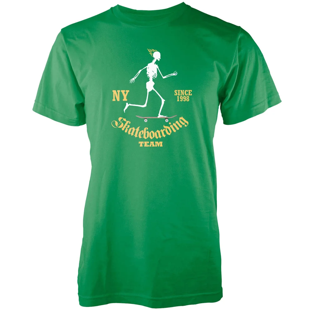 NY Skateboarding Team Est.1998 Green T-Shirt - S - Groen Afbeelding 1