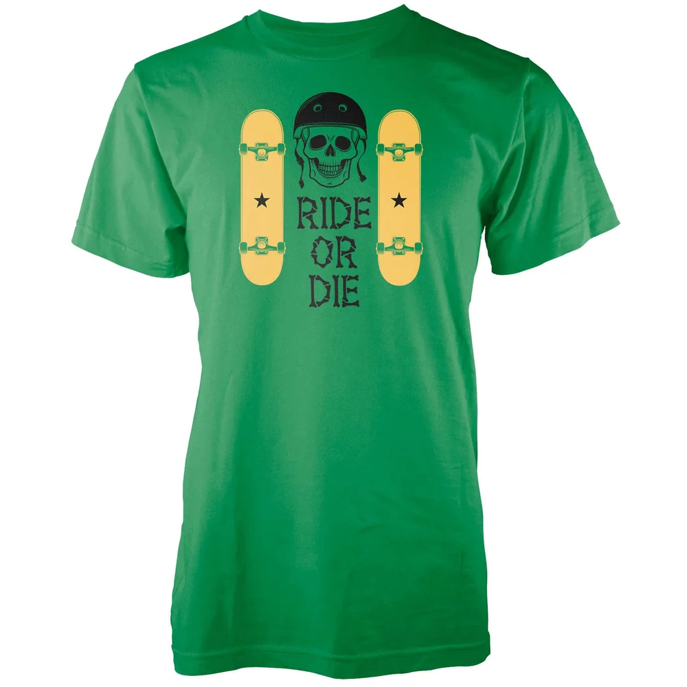 Ride Or Die Green T-Shirt - S - Groen Afbeelding 1