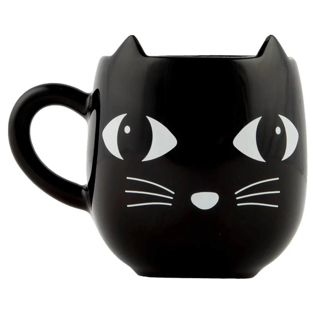 Sass & Belle Black Cat with Ears Mug Afbeelding 1