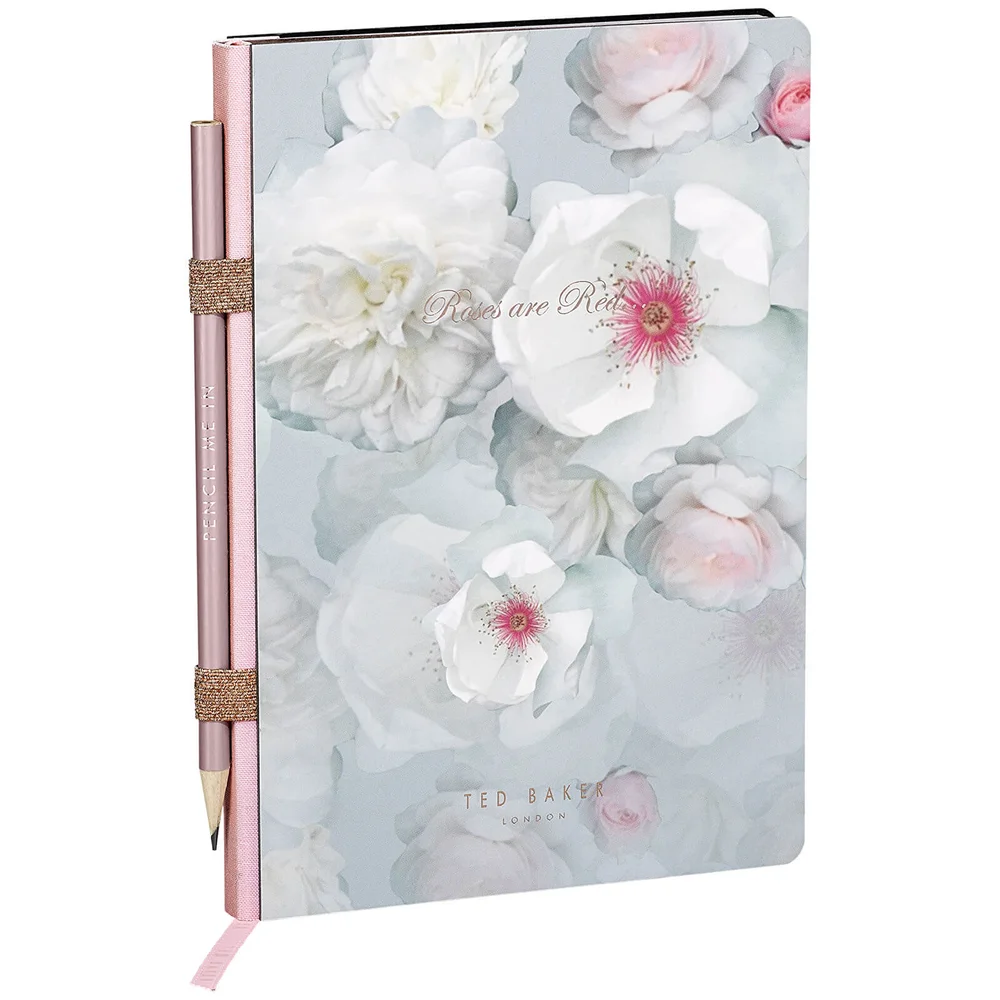 Ted Baker A5 Chelsea Border Notebook with Pencil Afbeelding 1