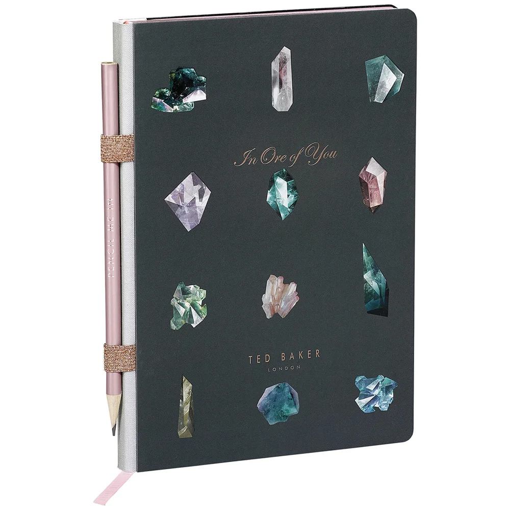 Ted Baker A5 Linear Gem Notebook and Pencil Afbeelding 1