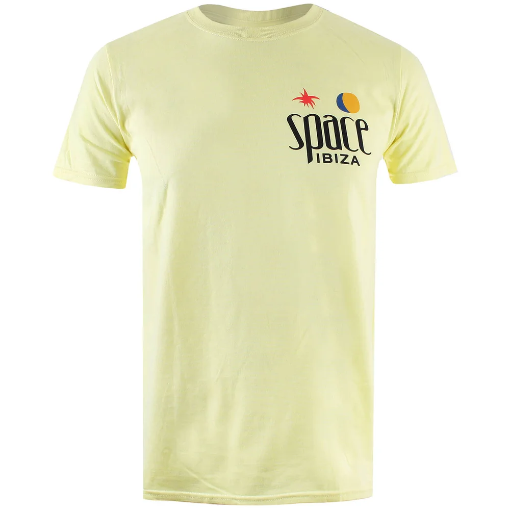 Space Ibiza Men's Classic Logo T-Shirt - Pale Yellow - L - Geel Afbeelding 1
