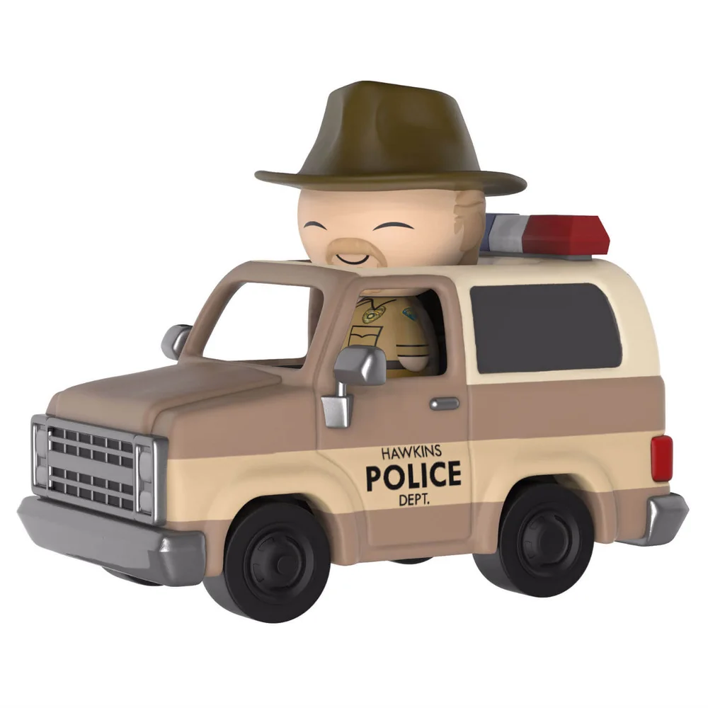 Stranger Things Hopper & Sheriff Deputy Truck Dorbz Ride Vinyl Figure Afbeelding 1