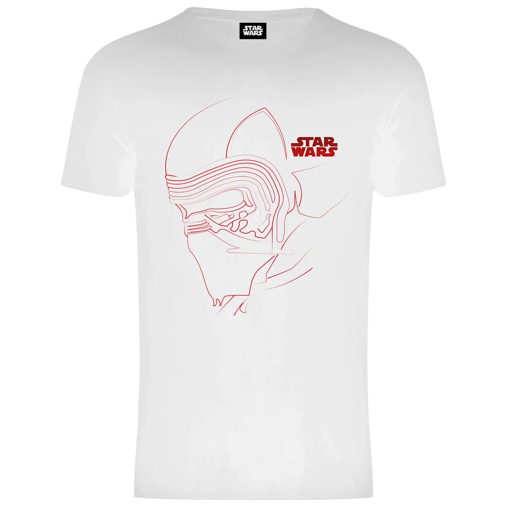 Star Wars The Last Jedi Stormtrooper Contour T-shirt - Wit - S - Wit Afbeelding 1