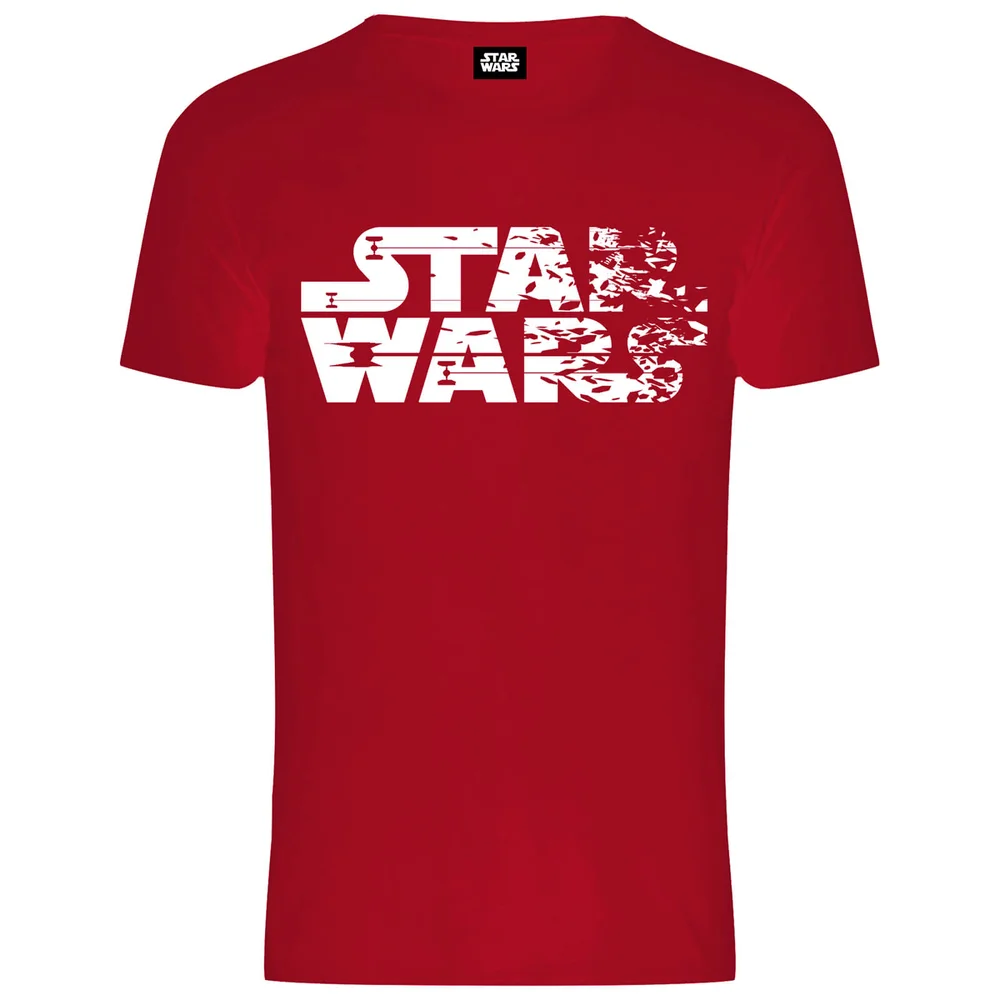 Star Wars The Last Jedi Vervaagd Logo T-shirt - Rood - S - Rood Afbeelding 1