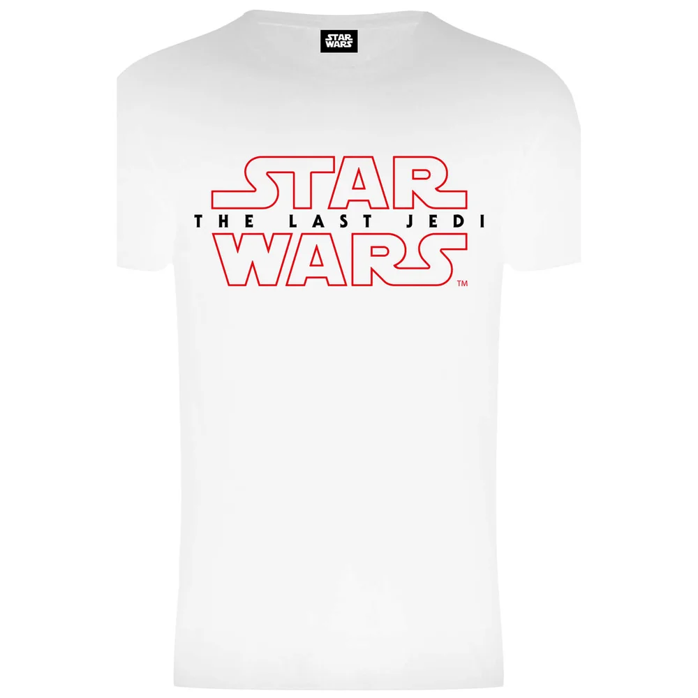 Star Wars The Last Jedi Logo T-shirt - Wit - S - Wit Afbeelding 1