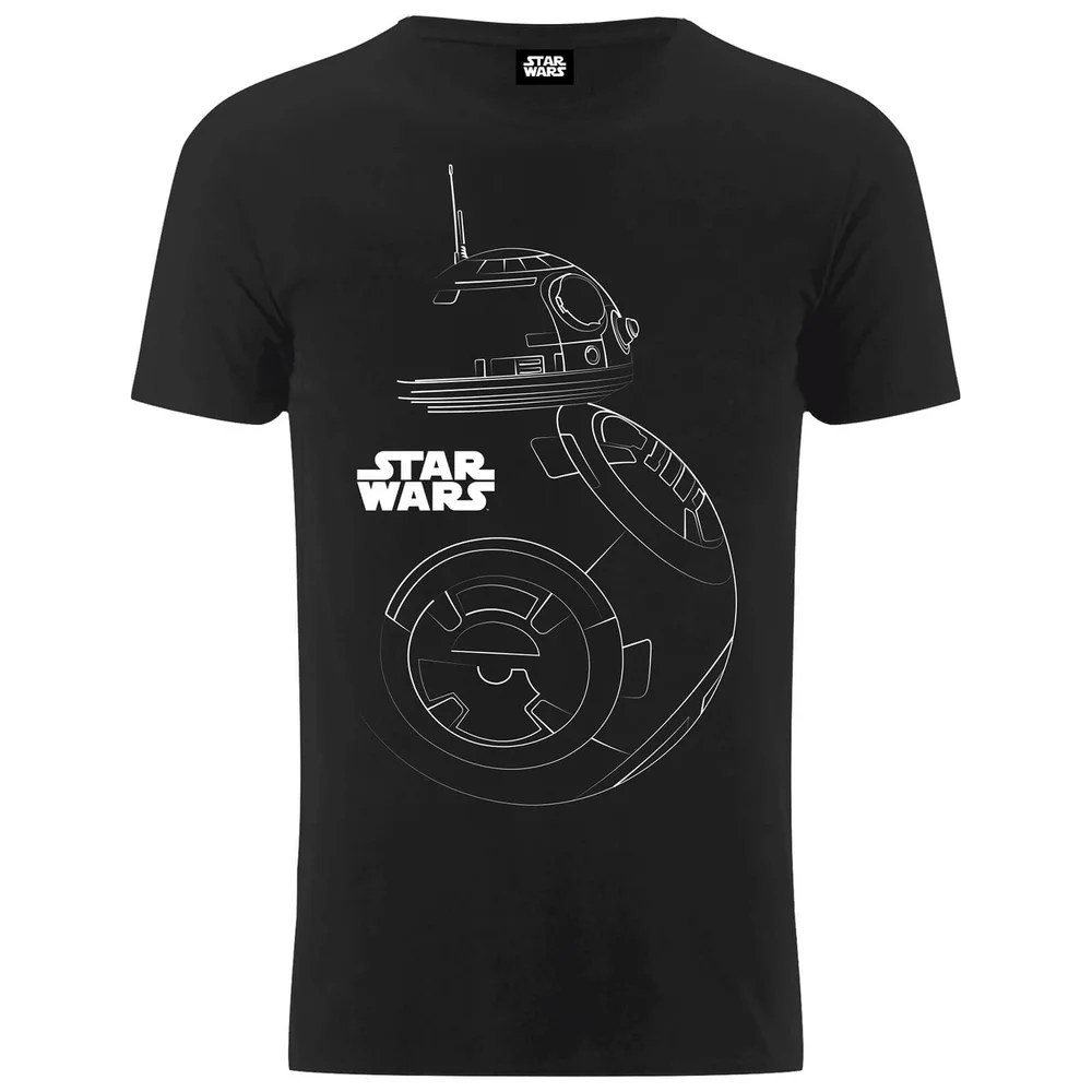 Star Wars The Last Jedi BB-8 Contour T-shirt - Zwart - S - Zwart Afbeelding 1