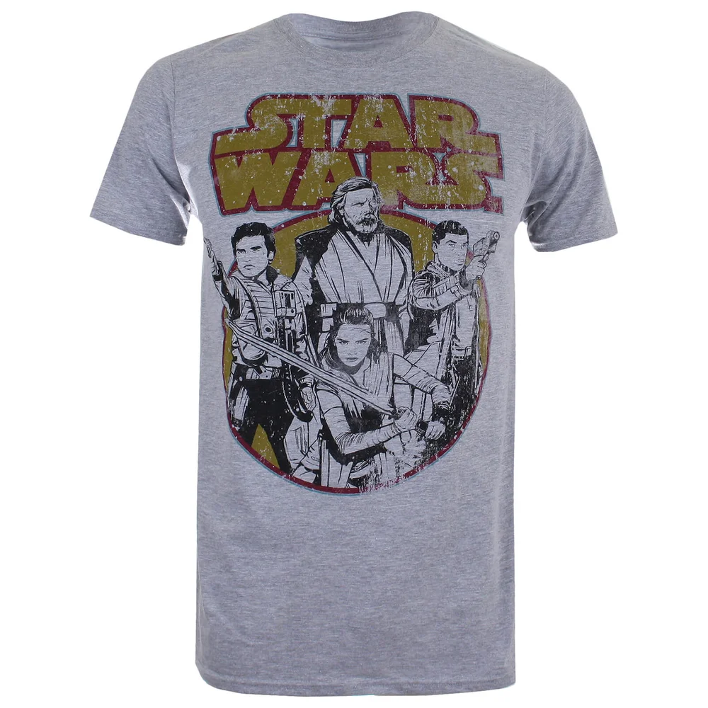 Star Wars The Last Jedi Rebel Group T-shirt - Lichtgrijs - S - Grijs Afbeelding 1