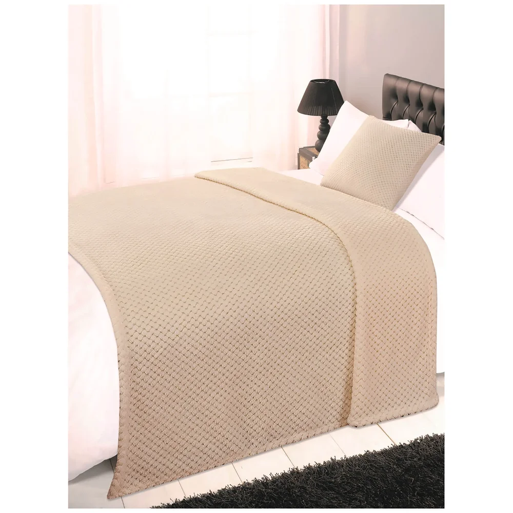 Dreamscene Mink Waffle Throw - 125 x 150cm Afbeelding 1
