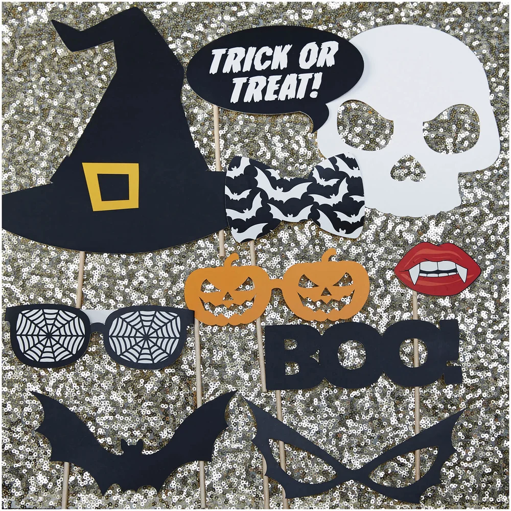 Ginger Ray Halloween Photo Booth Props - Trick or Treat Afbeelding 1
