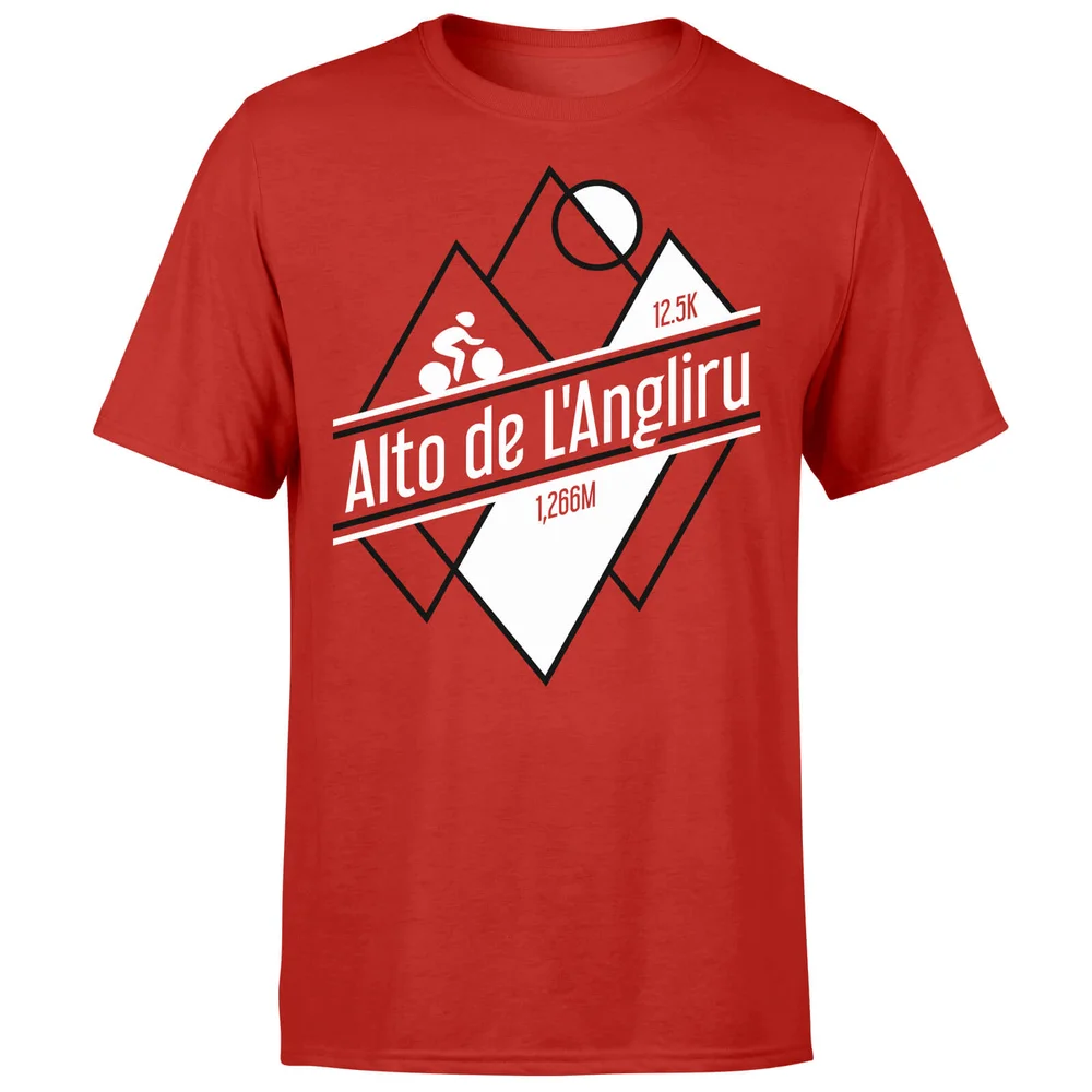 Alto De L'Angliru Men's Red T-Shirt - L Afbeelding 1