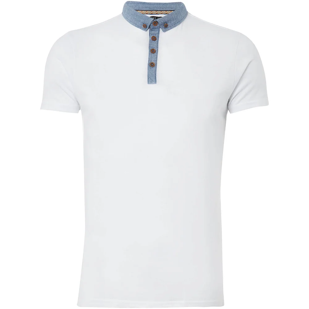 Brave Soul Men's Chimera Polo Shirt - White - S - Wit Afbeelding 1