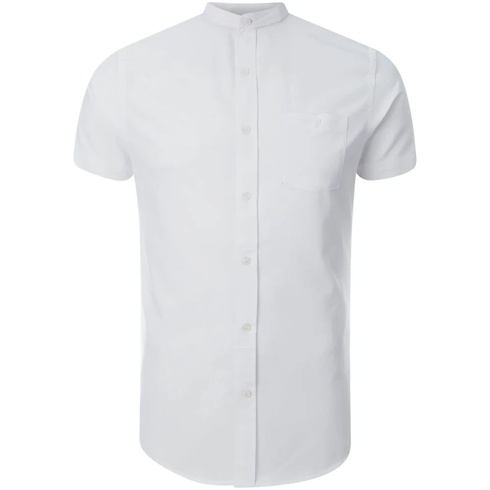 Brave Soul Men's Tribune Short Sleeve Shirt - White - S - Wit Afbeelding 1