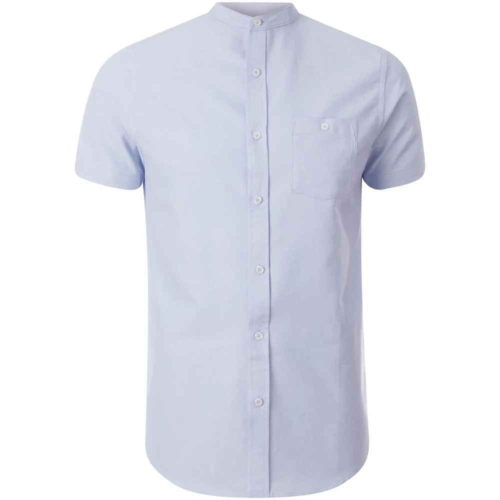 Brave Soul Men's Tribune Short Sleeve Shirt - Light Blue - S - Blauw Afbeelding 1