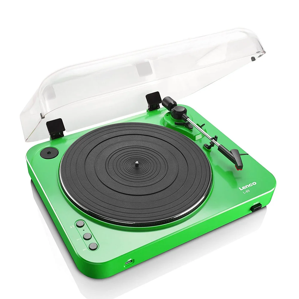 Lenco L-85 Turntable with USB Direct Recording - Green Afbeelding 1