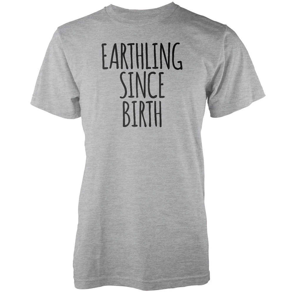 Earthling Since Birth Grey T-Shirt - S Afbeelding 1