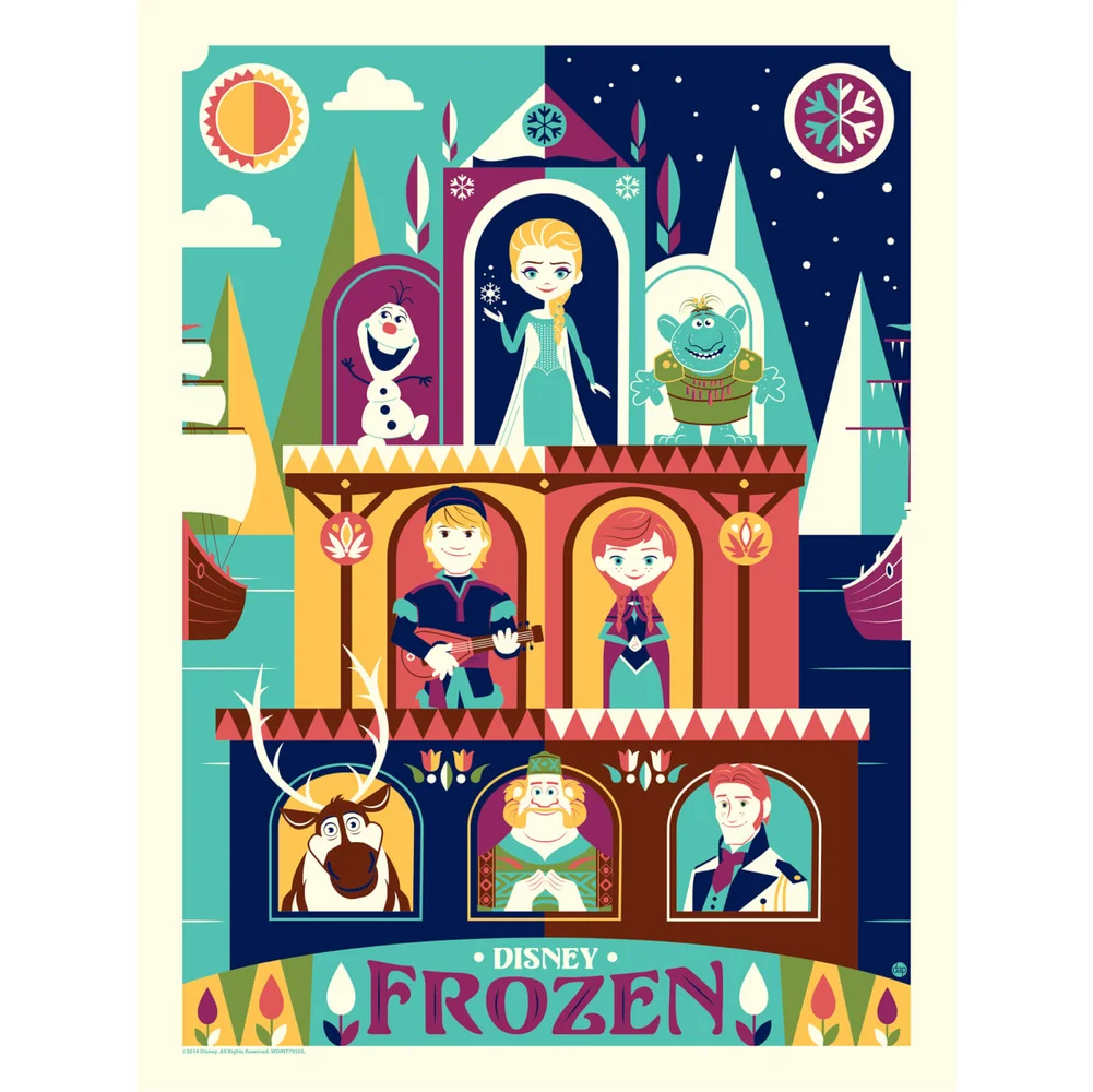 Disney - Greetings From Arendelle Print by Dave Perillo (457mm x 610mm) Afbeelding 1