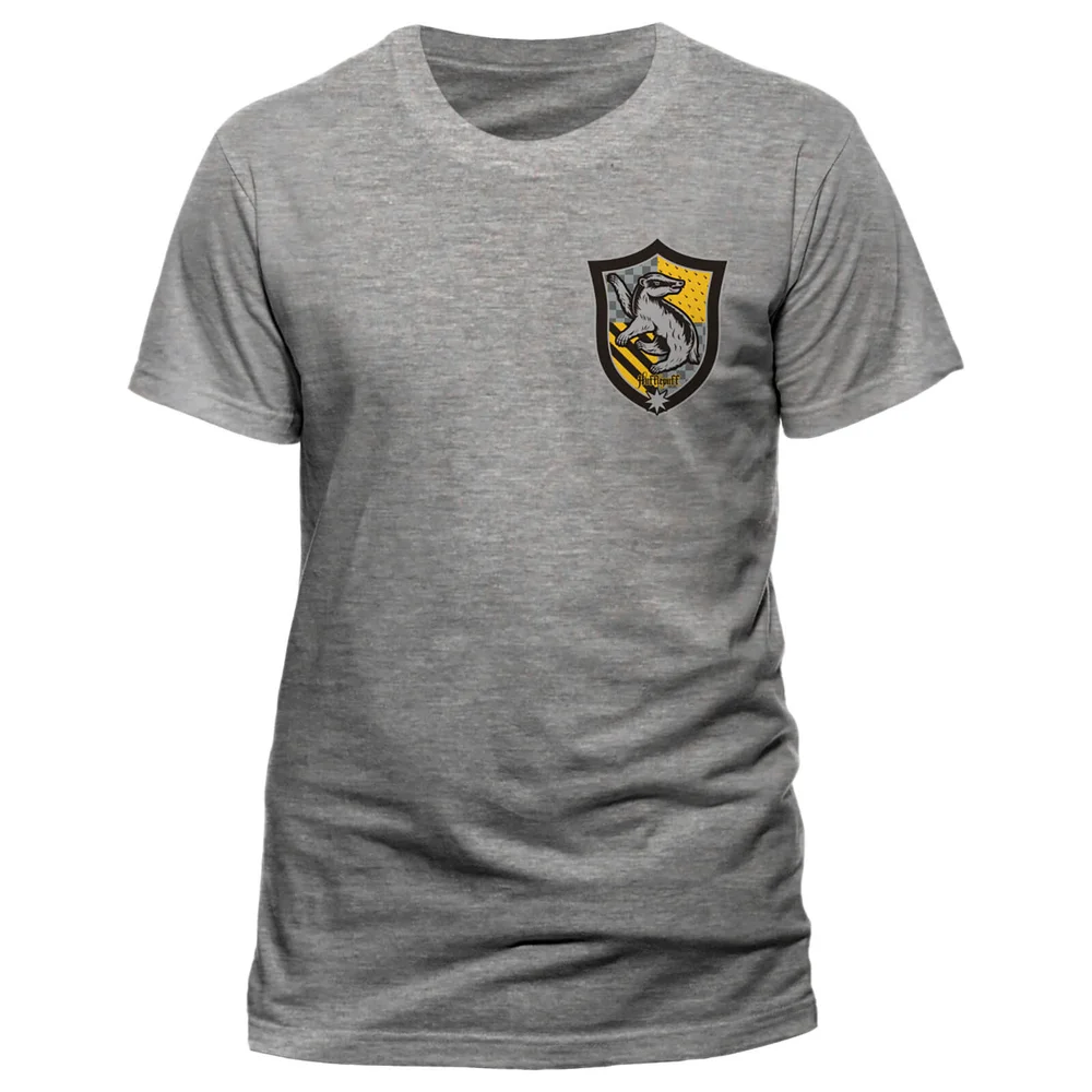 Harry Potter House Hufflepuff Heren T-shirt - Grijs - S Afbeelding 1