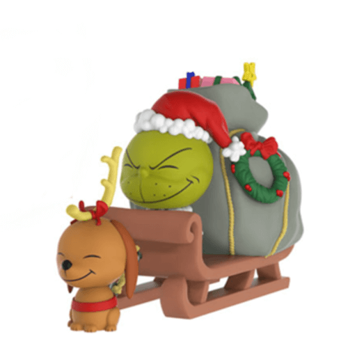 The Grinch and Max on Sled Dorbz Ridez Vinyl Figure Afbeelding 1