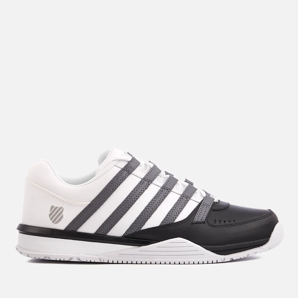 K-Swiss Men's Baxter Trainers - Black/Charcoal/White - UK 7/EU 41 - Wit Afbeelding 1