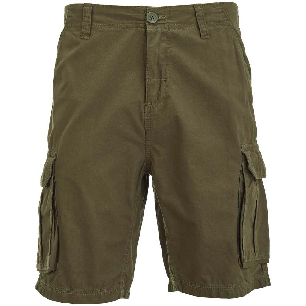 Brave Soul Men's Riverwood Cargo Shorts - Khaki - S Afbeelding 1