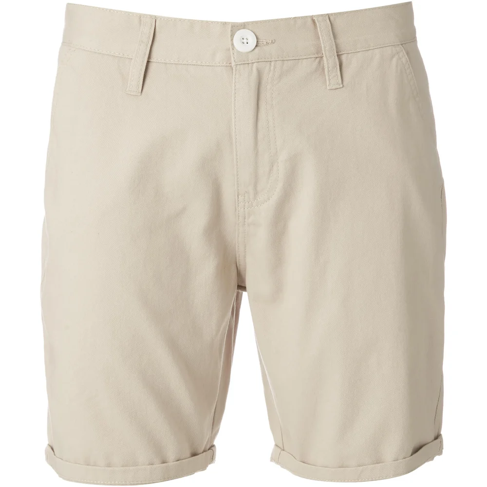 Brave Soul Men's Smith Chino Shorts - Stone - S Afbeelding 1