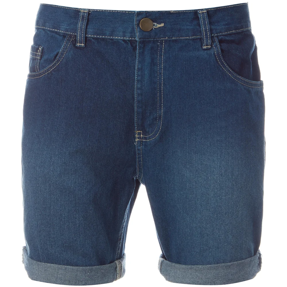Brave Soul Men's Uganda Denim Shorts - Mid Wash - S Afbeelding 1