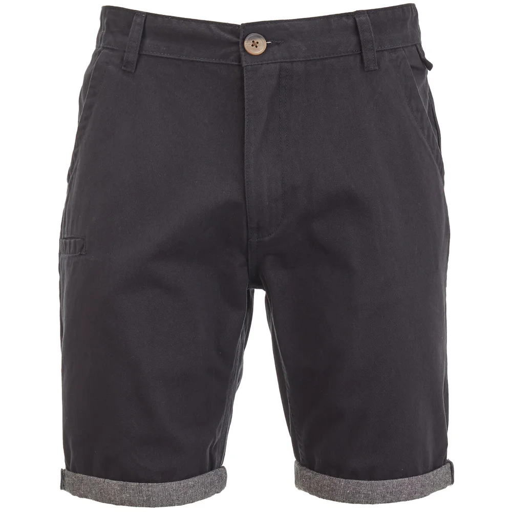 Brave Soul Men's Hansen Cham Chino Shorts - Navy - S Afbeelding 1