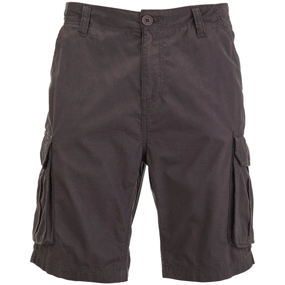 Brave Soul Men's Riverwood Cargo Shorts - Charcoal - S Afbeelding 1
