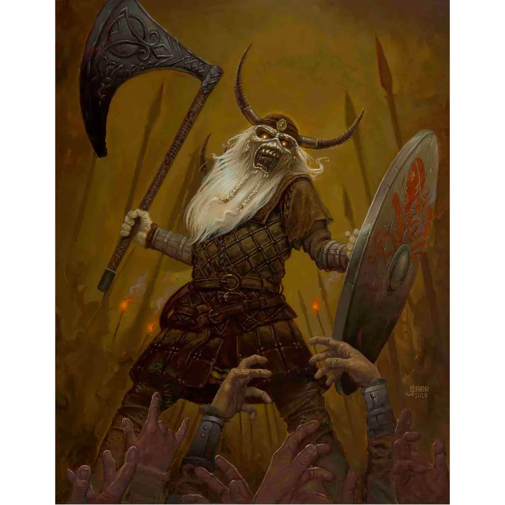 Iron Maiden Viking Eddie Litho door Jaime Carrillo (40 x 50 cm) Afbeelding 1