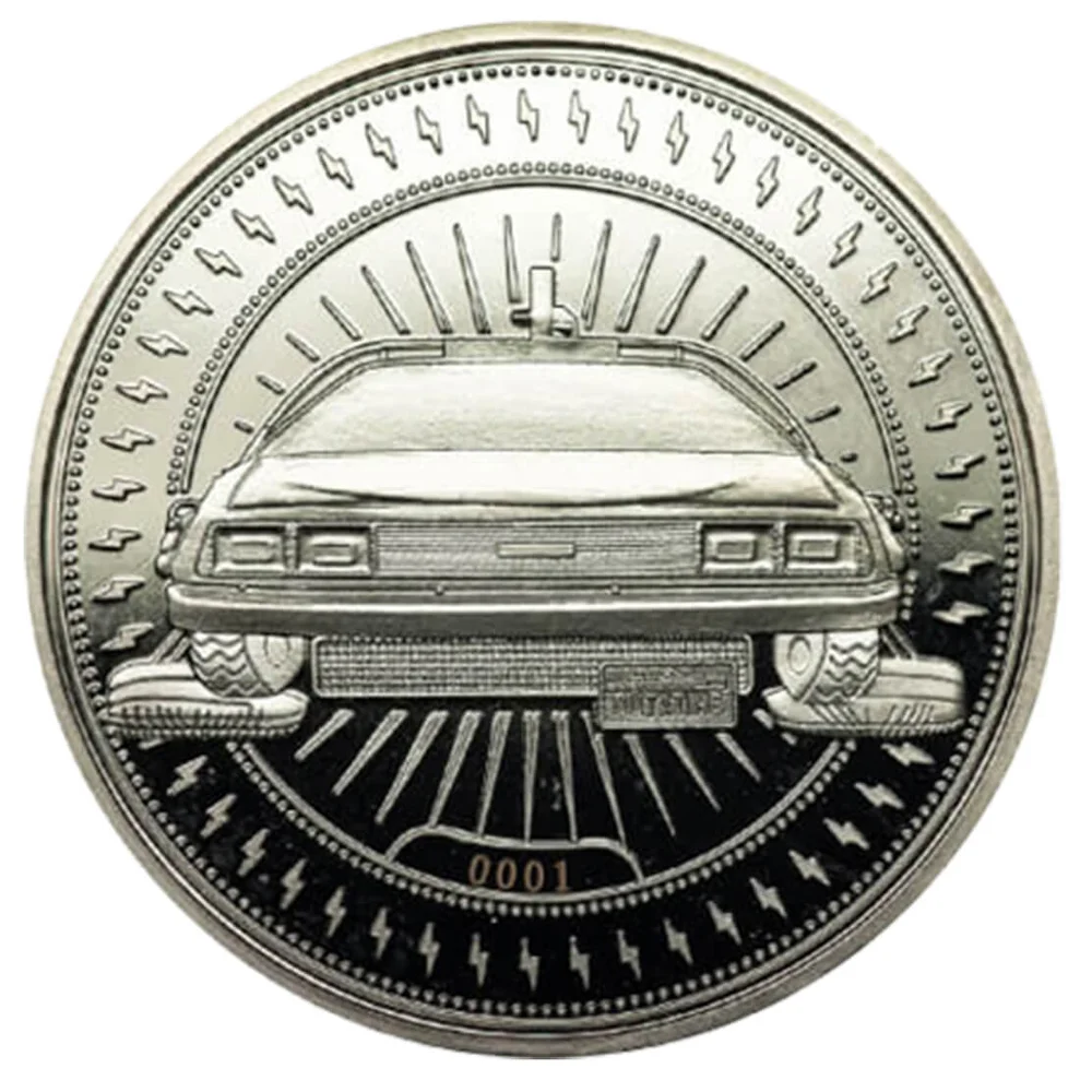 Back to the Future Verzamelmunt: Zilveren Variant - Limited Edition Afbeelding 1