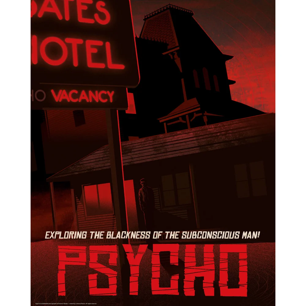 Limited Edition Fine Art Giclee - Psycho Afbeelding 1