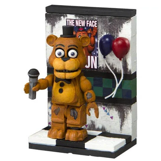 McFarlane Five Nights At Freddy's Party Wall With Withered Freddy Figure (Micro Set) Afbeelding 1