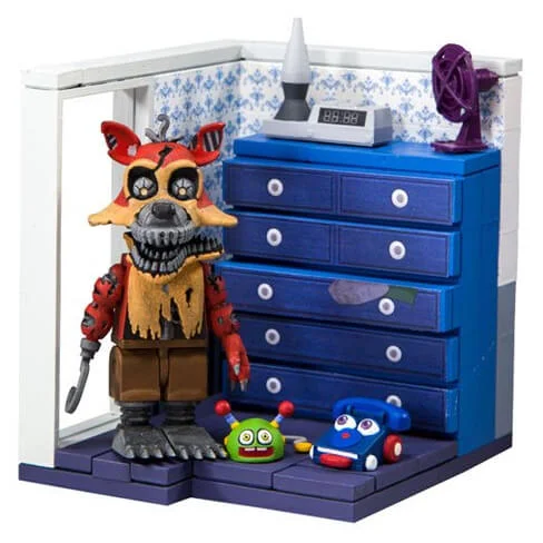 McFarlane Five Nights At Freddy's Dresser And Door With Nightmare Foxy Small Action Figure Set Afbeelding 1