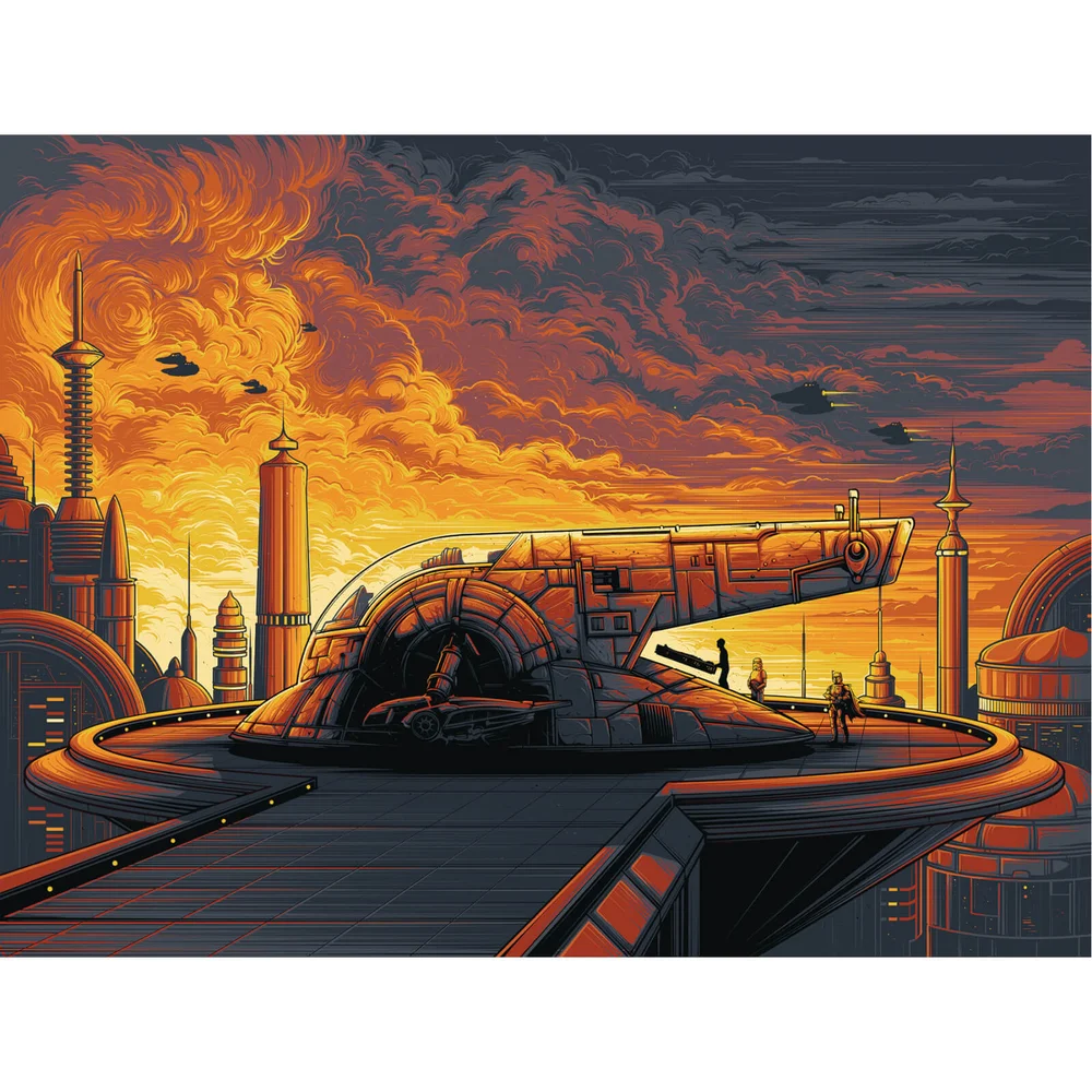 Star Wars The Empire Strikes Back 'Cloud City' Print door Dan Mumford (60 x 45 cm) - Zavvi UK Exclusive Afbeelding 1