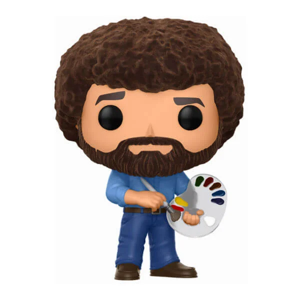 Bob Ross Flocked EXC Pop! Vinyl Afbeelding 1