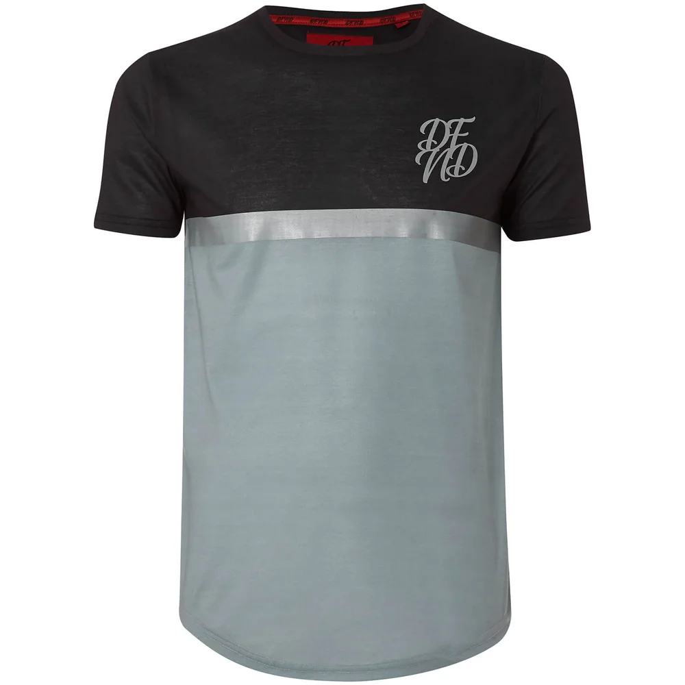 DFND Men's Shaw Panel T-Shirt - Black/Grey - S - Zwart Afbeelding 1