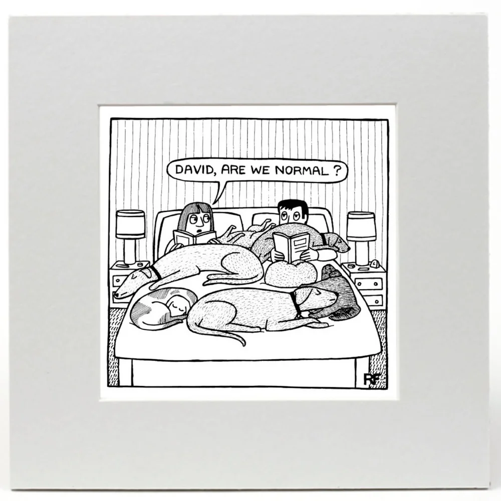 Off the Leash Are We Normal Limited Edition Art Print Afbeelding 1