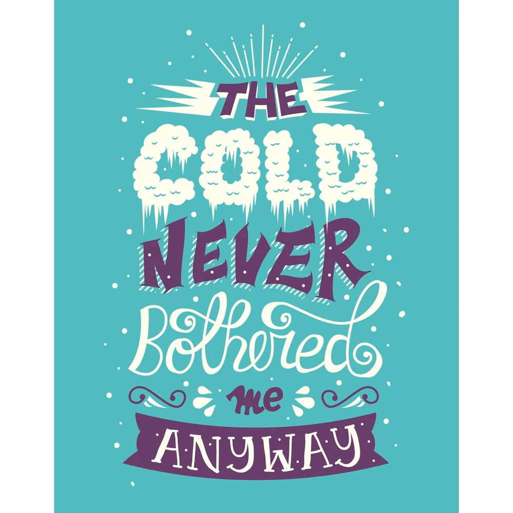 Frozen 'The Cold Never Bothered Me' Art Print Afbeelding 1