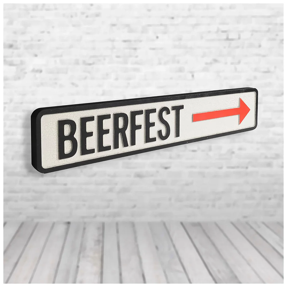 Shh Interiors 'Beer Fest' Vintage Street Sign Afbeelding 1