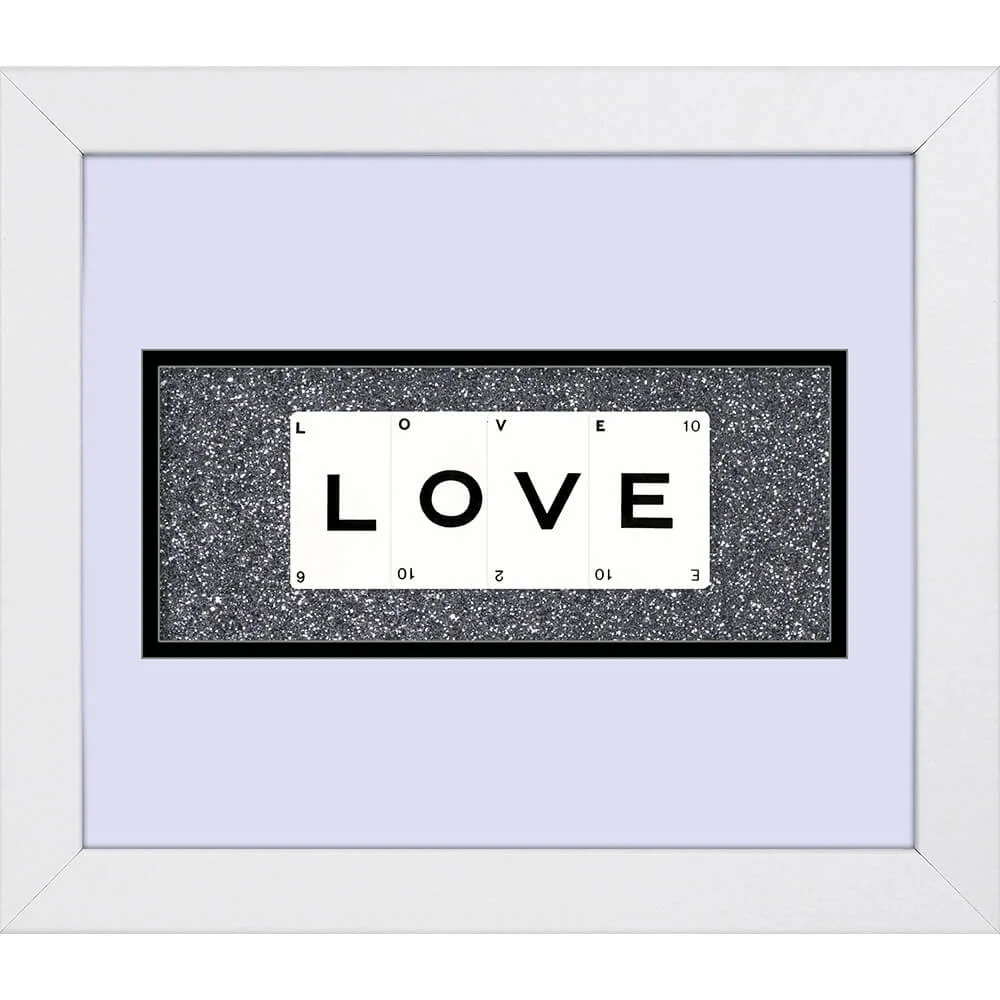 Playing Card Co 'Love' Framed Vintage Style Playing Cards - 30x 25cm Afbeelding 1
