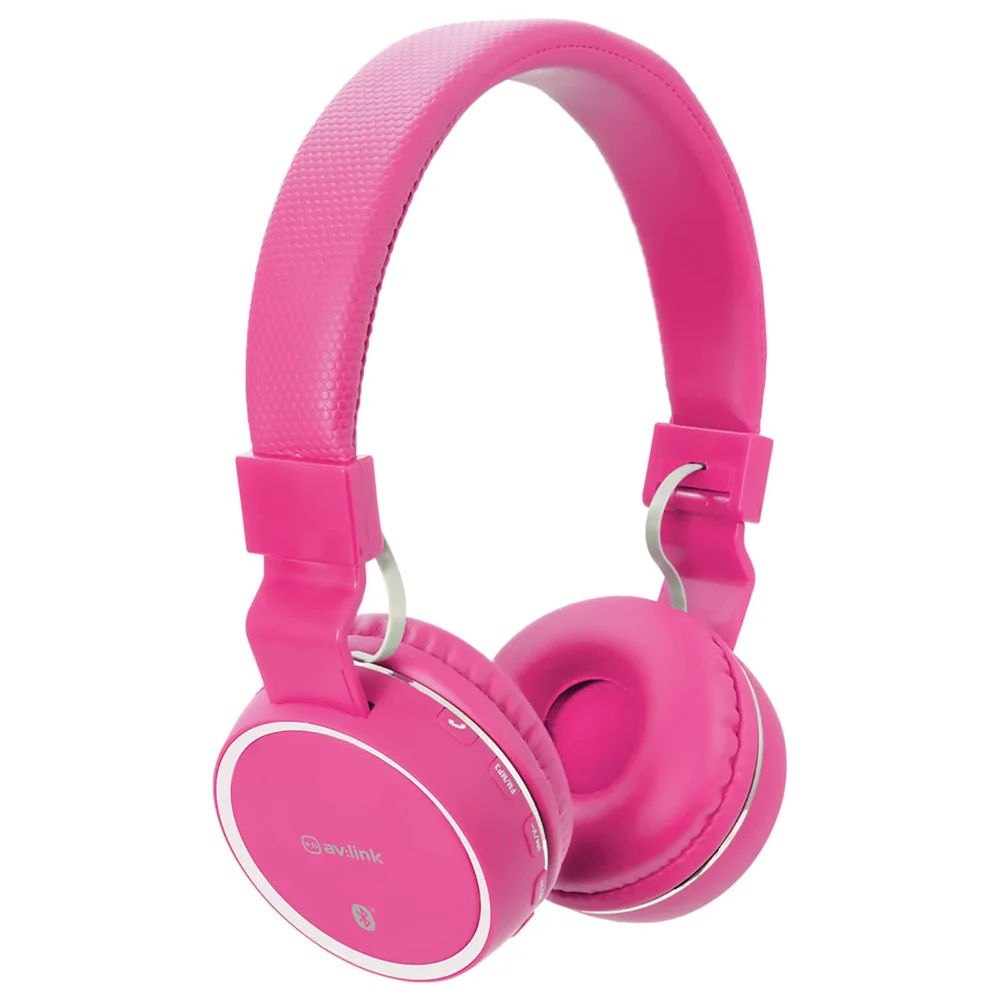 AV: Link Draadloze Bluetooth On-Ear Noise Cancelling Koptelefoon - Roze Afbeelding 1