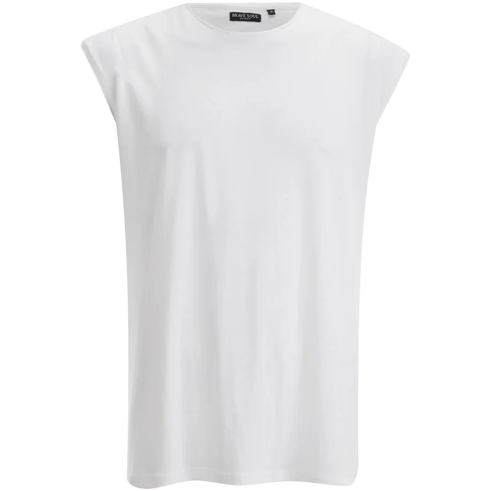 Brave Soul Men's Varley Vest - White - S - Wit Afbeelding 1