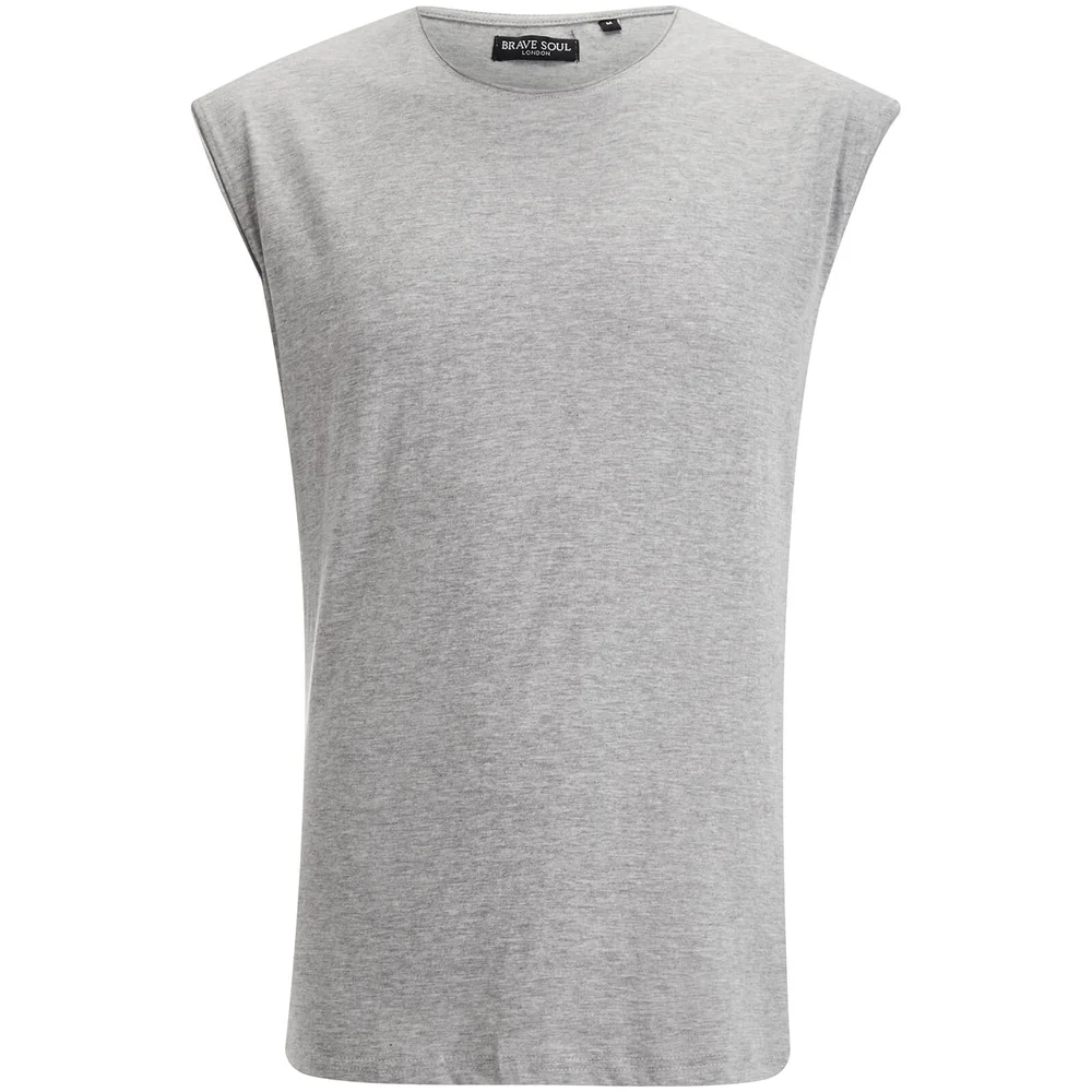 Brave Soul Men's Varley Vest - Light Grey Marl - S - Grijs Afbeelding 1